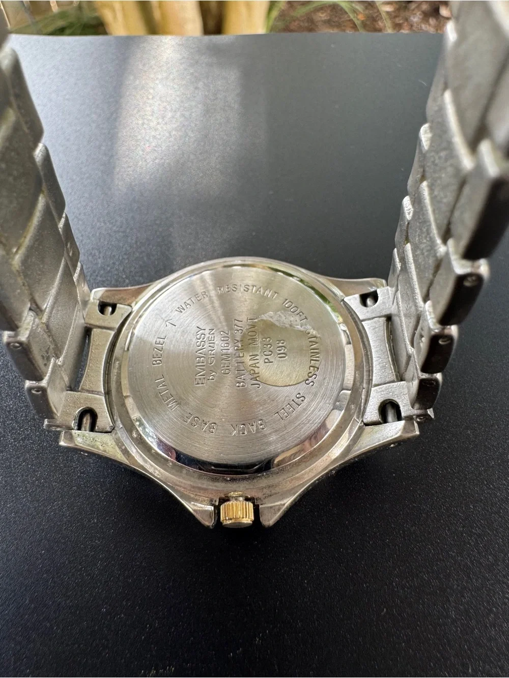 Gruen Embassy Men’s Quartz Day-Date Two-Tone Original Bracelet Cream Dial 40mm